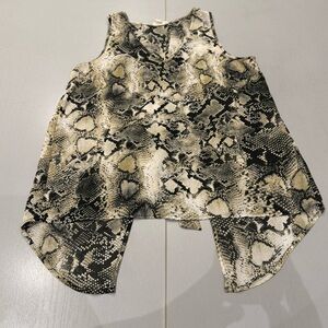 Snake Print Sleeveless Top